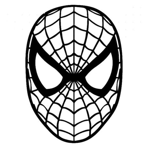 Outlined Spiderman Face Vinyl Sticker