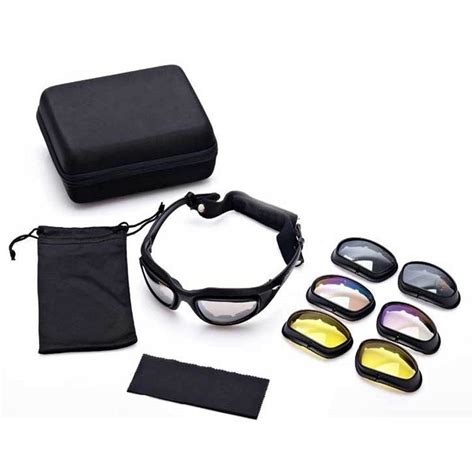 Daisy C5 New Polarized Army Goggles 4 Lens Kit Shades Motor Sunglass Cycling Sunglasses Shopee