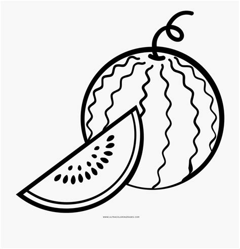 Summers here, bring on the sweet… and juicy! Watermelon Coloring Page - Watermelon Line Art ...