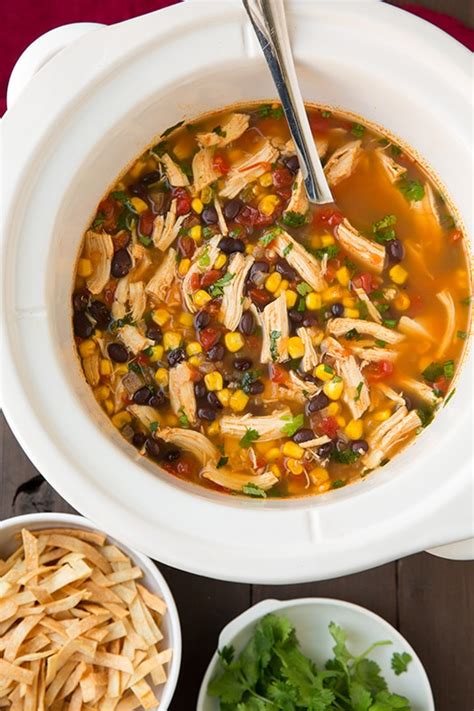 Stir to mix everything together. Slow Cooker Chicken Tortilla Soup - Cooking Classy