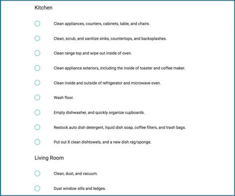 √ Free Cleaning Checklist Template For Vacation Rental Checklist