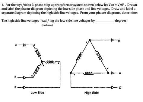 B a three phase over head transmission line has its conductors horirzontally spaced with. Solved: For The Wye/delta 3-phase Step Up Transformer Syst ...