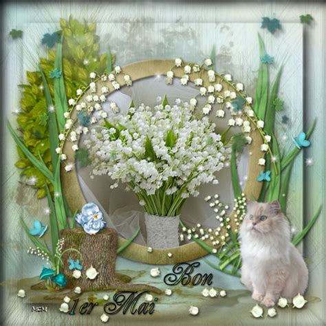 Retrouvez le texte complet et de nombreuses infos sur le muguet et la fête du travail. Carte Bon 1er Mai - MCreations