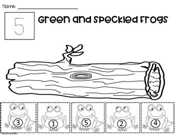 A rather simple material, this worksheet could. 5 Green and Speckled Frogs - Cut and Paste Number ...