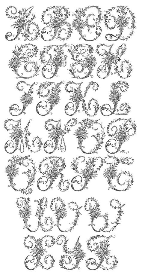 Abecedario Machine Embroidery Alphabet Embroidery Monogram Silk