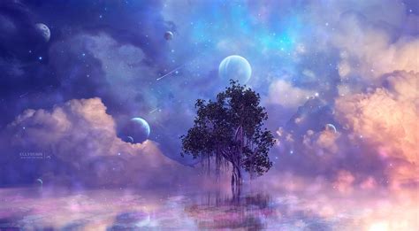 Night Sky Fantasy Hd Wallpaper Background Image 1958x1080 Id