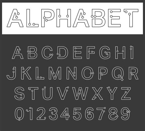 Alphabet Font Template 601756 Vector Art At Vecteezy