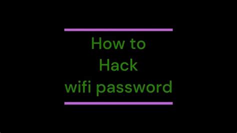 How To Hack Wifi Password Youtube