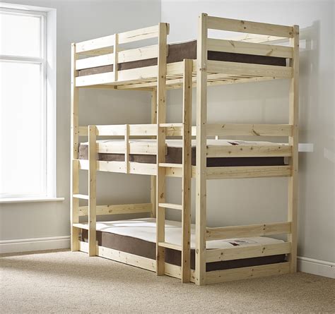 See more of mommo design's bed for 3 kiddos. Triad 3ft Single 3 Tier HEAVY DUTY Solid Pine HIGH Triple Sleeper Bunk Bed