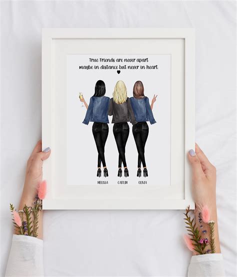 Best Friends Picture Three Best Friends Gifts Personalized Etsy In