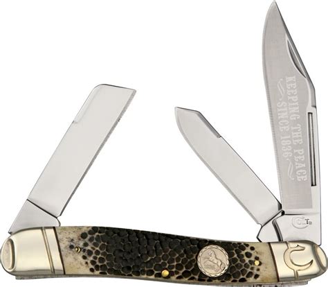 Colt Buckshot Bone Texas Folding Knife Free Shipping Over 49