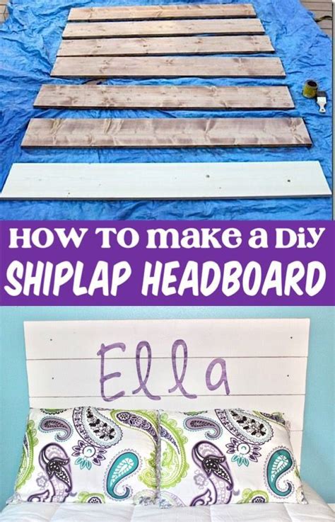 Shiplap paneling, named for its traditional usage on ships, is an overlapping of grooved wooden panels. DIY Shiplap Headboard! {Easy Farmhouse Makeover} - The ...