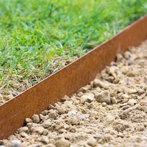 Multi Edge Metal Garden Lawn Edging 175mm X 1mtr Corten Steel Goodwins