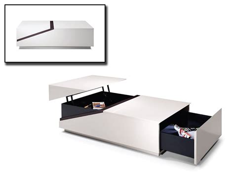 That's why many people choose a table that bears a unique and recognizable signature for the furniture of their living room or office. SE152A Modern White Rectangular Coffee Table w/ Storage Compartments