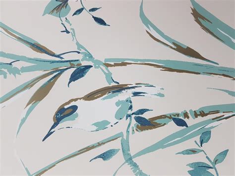 Magnolia trellis navy blue pink floral metallic silver wallpaper 908001 arthouse. Floral Birds Wallpaper Mint Plum Grey Pink Metallic Flower Fine Decor Mariko | eBay