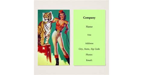Tiger Trainer Pin Up Girl Business Card Zazzle