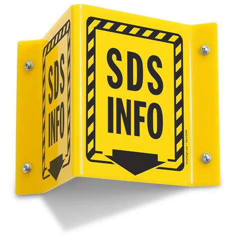Sds Info 2 Sided Projecting Sign Sku S 7887