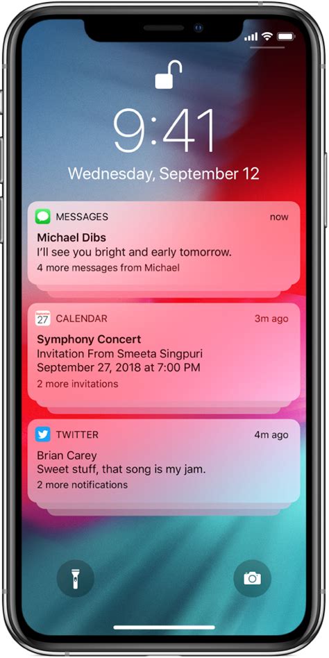 View And Respond To Notifications On Iphone Apple Support