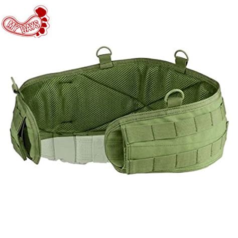 My Days Tactical Camouflage Army Green Black Battle Belt Padded Molle