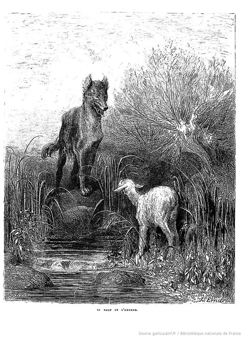 Gustave Doré Illustrations Des Fables De La Fontaine Le Loup Et L