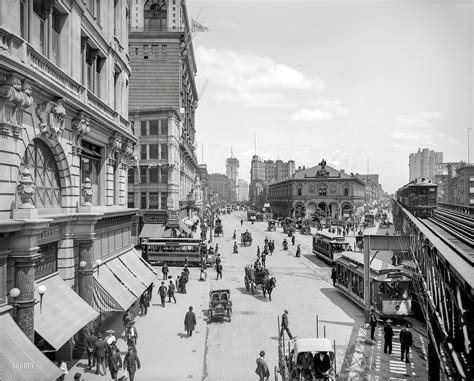 Circa 1903 Herald Square New York With Times Square In The