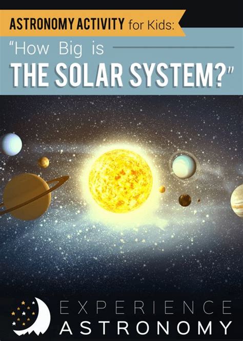 Astronomy Activity For Kids How Big Is The Solar System Space