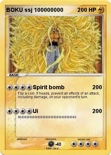 Pokémon Boku Ssj 100000000 100000000 Spirit Bomb My Pokemon Card