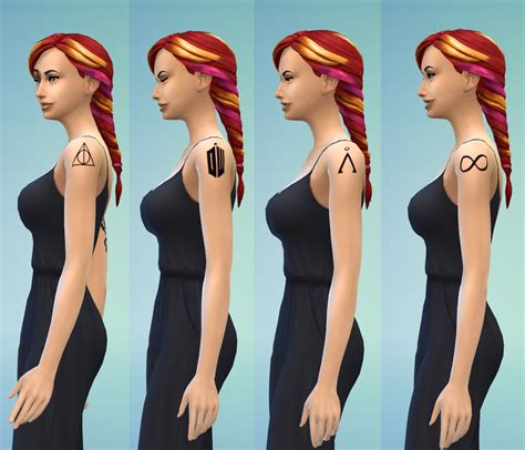 Fandom Shoulder Tattoos Sims 4 Sims 4 Tattoos Sims