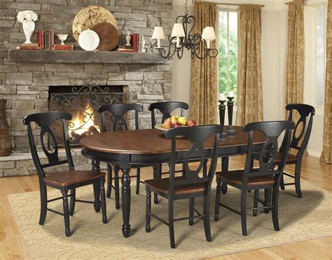 Shop our selection of dining room furniture, and put together your own dining room sets! British Isles 76" Oak Black Extendable Oval Dining Room ...