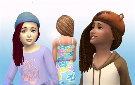 Box Braids Side For Girls At My Stuff Sims 4 Updates