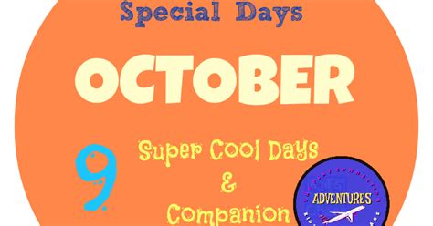 October Calendar Of Special Days And Unique Holidays For Kids 2020