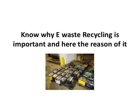 Know Why E Waste Recycling Is Important And Here The Reason Of It