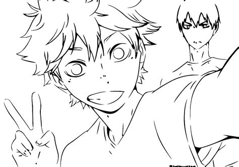 Wenn es darum geht, das kind sich möglichst selbstständig ausprobieren zu lassen, ist malen & ausmalen immer noch die erste wahl unter den freizeitbeschäftigungen. Ausmalbilder Anime Haikyuu !! Kostenlos drucken | WONDER DAY
