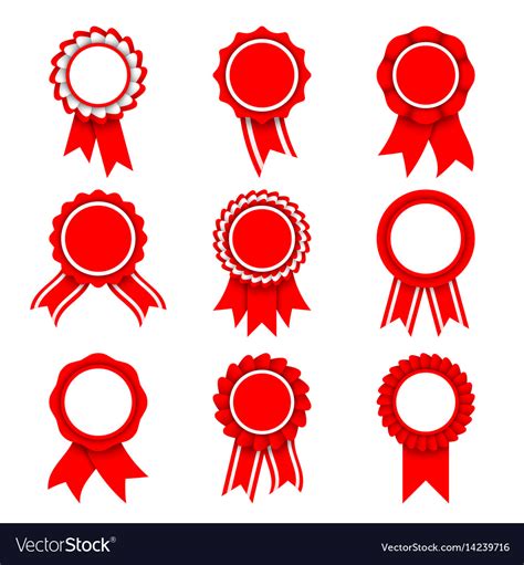 Red Award Medals Royalty Free Vector Image Vectorstock