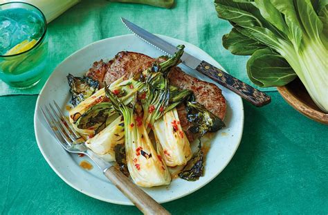 Bok choy, also known as pak choy or pok choi, is a type of chinese cabbage, that has smooth, wide, flat leaf blades at one end with the other end forming a cluster similar to that of celery. Steak With Miso-Roasted Pak Choi | Seasonal Recipes ...