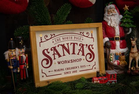 Santas Workshop Sign Magical Christmas Sign Christmas Etsy