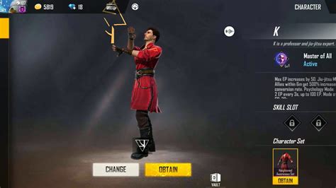 Aaj ka ff community ka one of the most important news. FF new Character K Skill Master of All - YouTube