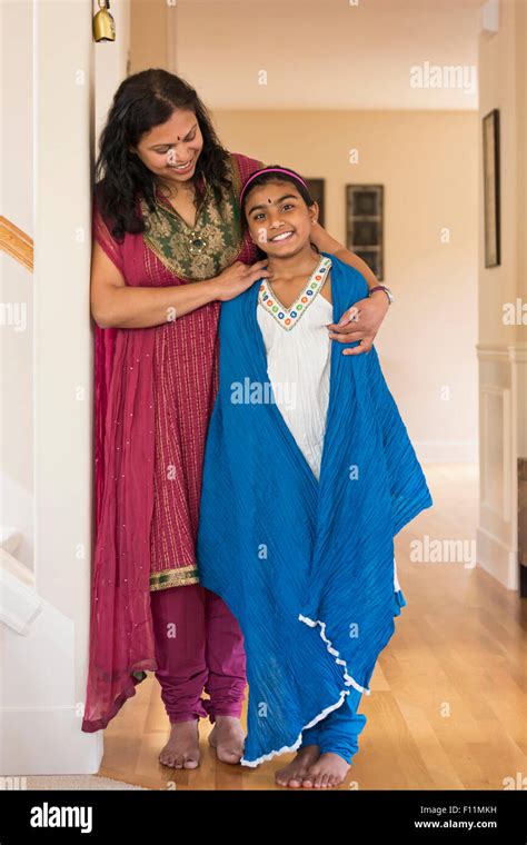 Indian Mother And Daughter Hugging Hi Res Stock Photography And Images