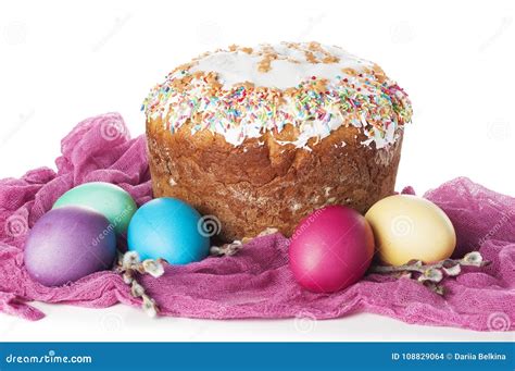 Scattered Painted Easter Chicken Eggs Traditional Orthodox Christian