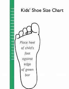 Printable Kids Shoe Size Chart Scope Of Work Template Baby Vans Baby