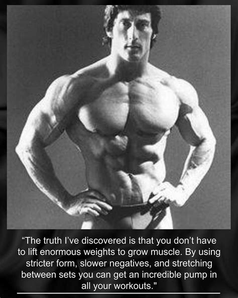 How To Grow Muscle By Frank Zane The Truth Ive Discovered Is That You
