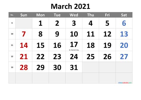 Printable Calendar Mar 2021 Free Printable 2021 Calendar Templates