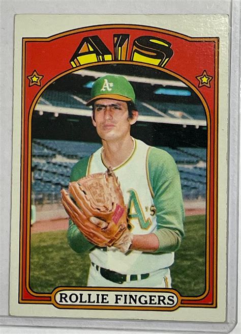 Lot 1972 Topps 241 Rollie Fingers Oakland Athletics Baseball Card