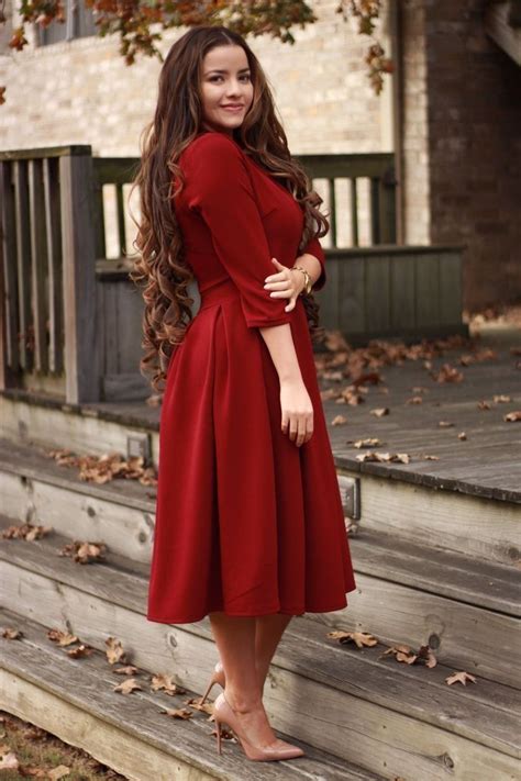 34 Modest Christmas Outfits Ideas For Plus Size Women Modest Dresses