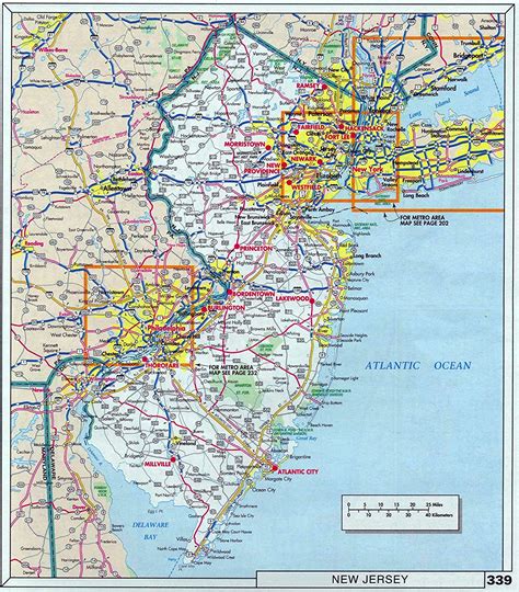 Laminated Poster Large Detailed Roads And Highways Map Of New Jersey