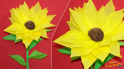 How To Make A Tissue Paper Sunflower Diy