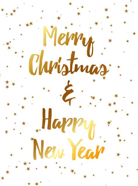 Merry Christmas And Happy New Year Postcard Template Poster Template