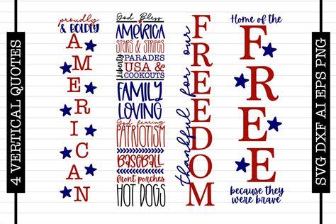 4 Porch Sign Quotes - 4th Of July SVG Files (575541) | Cut Files