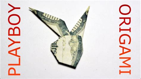 Money Bunny Playboy Origami Dollar Tutorial Diy Folded Youtube