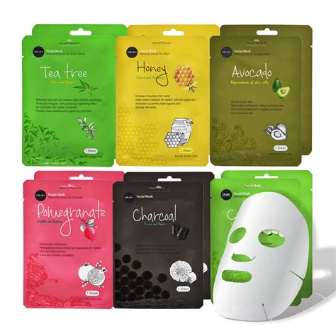 Celavi Essence Facial Face Mask Paper Sheet Korea Skin Care Moisturizing Pack Mix Of